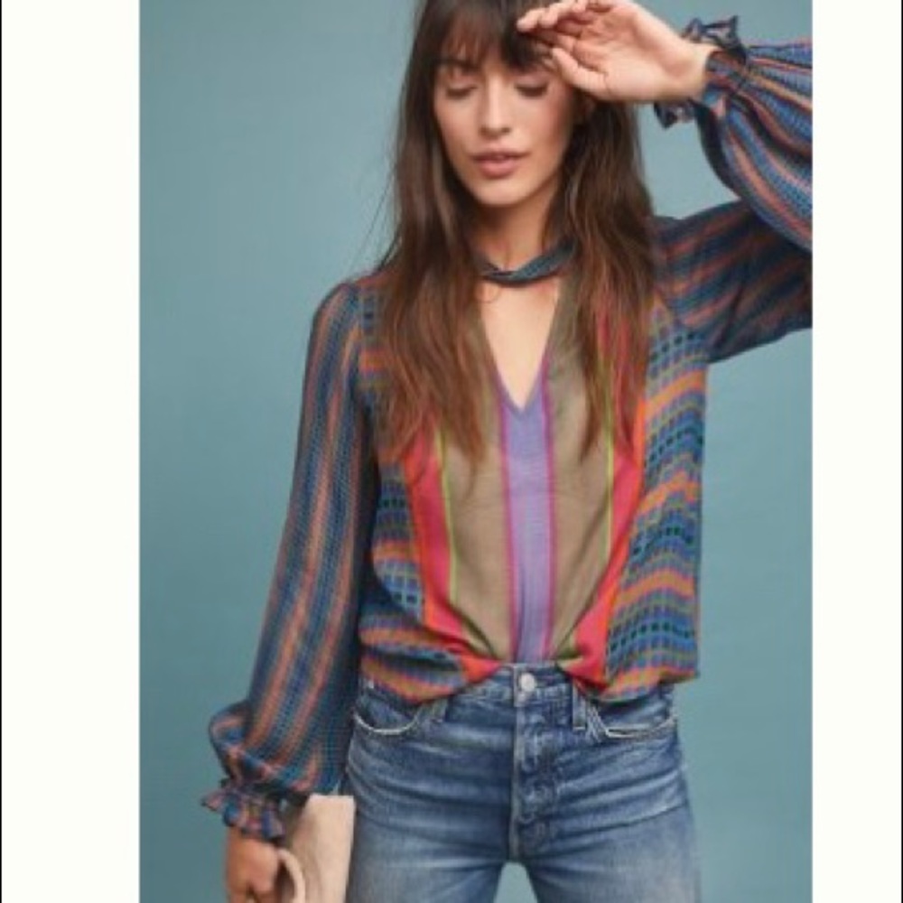 Lovely Retro Colorful Blouse